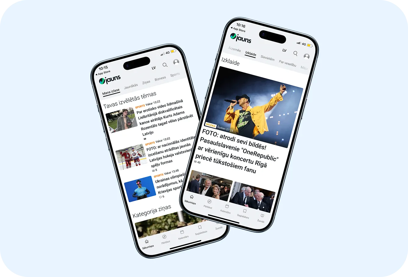 Jauns.lv Mobile Application