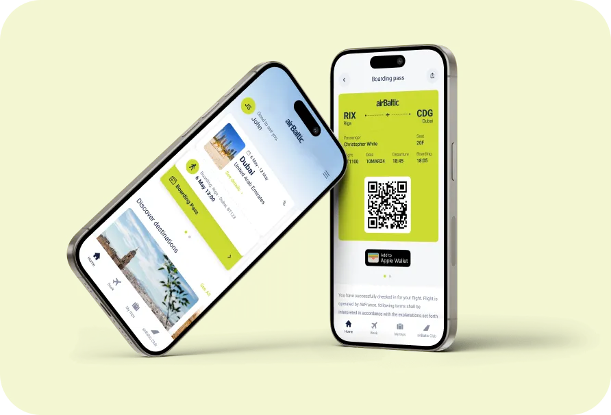 airBaltic lietotne