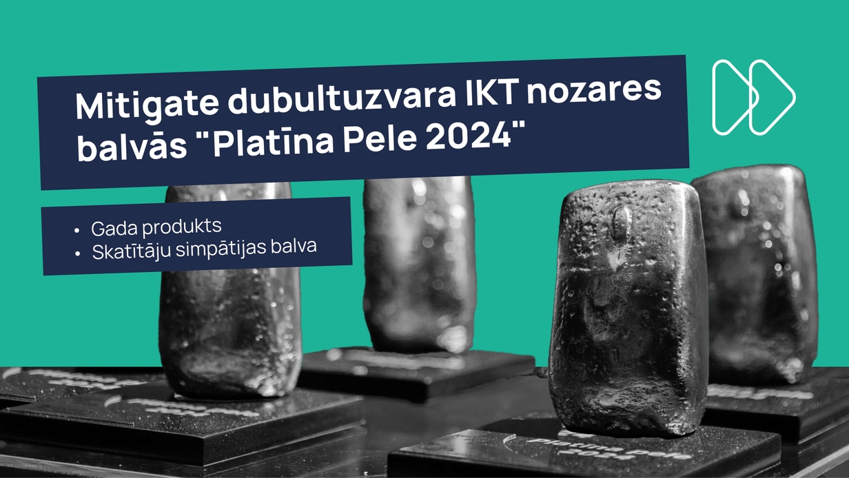 Mitigate iegūst divas balvas IKT nozares apbalvošanas pasākumā “PLATĪNA PELE 2024”